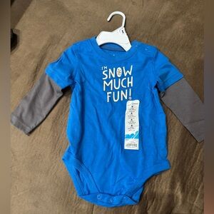 Kohl's Jumping Beans Blue Long Sleeve Bodysuit